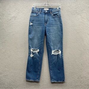 Abercrombie & Fitch The Boyfriend Mid Rise Jeans Women’s Size 28/6R Blue Denim